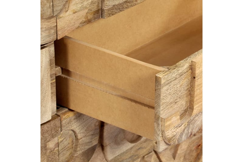 Byrå med 6 lådor bokstäver 120x35x79 cm massivt mangoträ - Brun - Förvaring - Förvaringsmöbler - Byrå