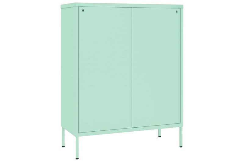 Byrå mintgrön 80x35x101,5 cm stål - Grön - Förvaring - Förvaringsmöbler - Byrå