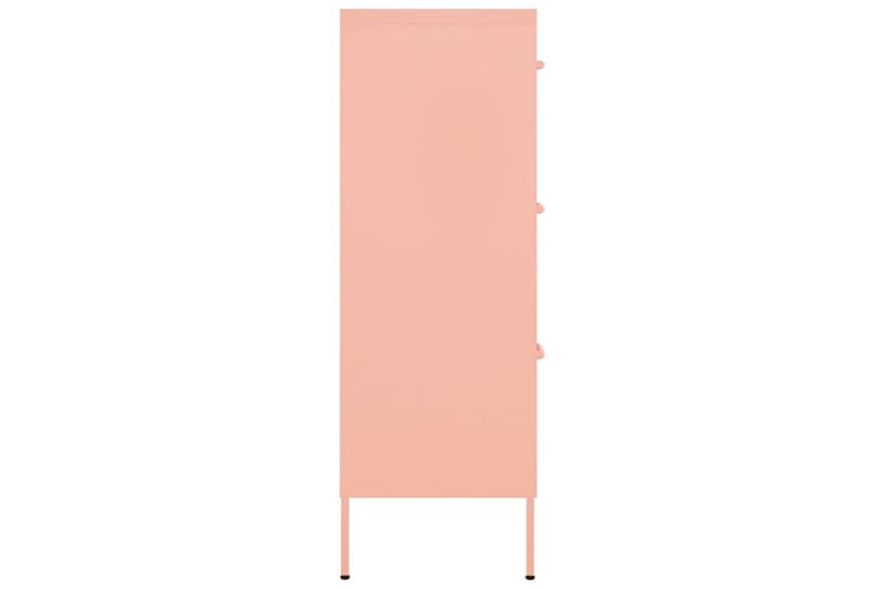 Byrå rosa 80x35x101,5 cm stål - Rosa - Förvaring - Förvaringsmöbler - Byrå