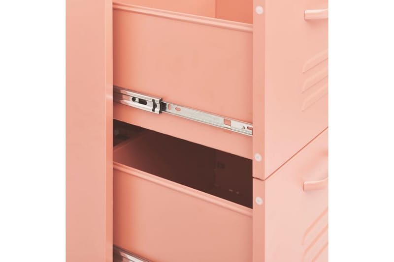 Byrå rosa 80x35x101,5 cm stål - Rosa - Förvaring - Förvaringsmöbler - Byrå