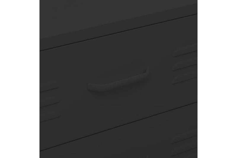 Byrå svart 80x35x101,5 cm stål - Svart - Byrå