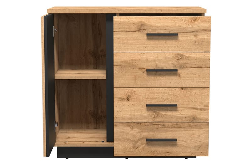 Byrå - Svart|Ek - Förvaring - Förvaringsmöbler - Byrå