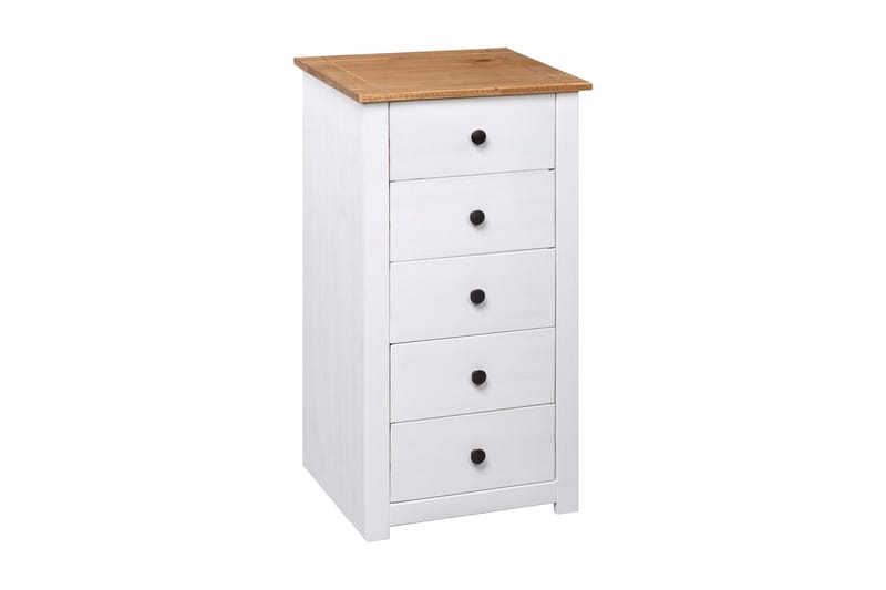 Byrå vit 46x40x89 cm furu panama - Vit - Förvaring - Förvaringsmöbler - Byrå