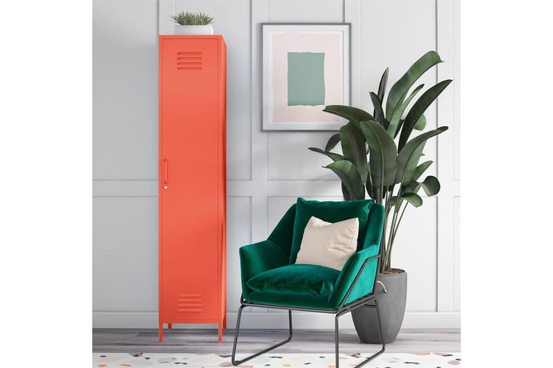 Cache Förvaringsskåp 38x40 cm 1 Dörr Orange - Novogratz - Förvaring - Skåp - Förvaringsskåp - Klädskåp & omklädningsskåp