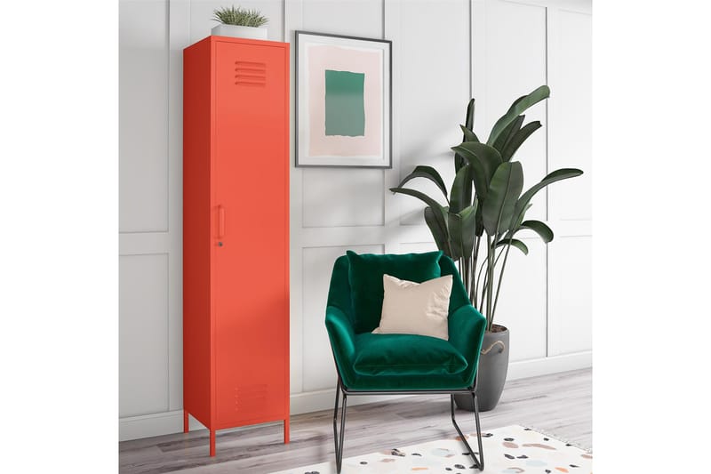 Cache Förvaringsskåp 38x40 cm 1 Dörr Orange - Novogratz - Förvaring - Skåp - Förvaringsskåp - Klädskåp & omklädningsskåp
