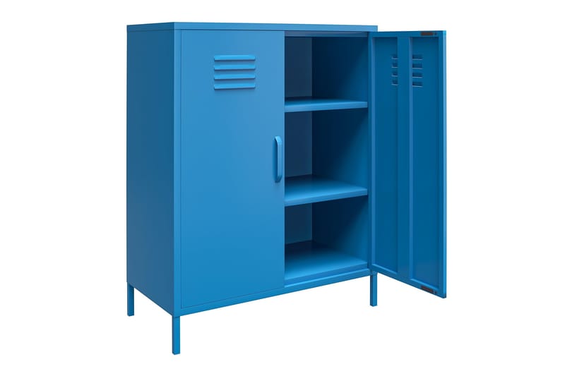 Cache Förvaringsskåp 80x40 cm 2 Dörrar Blå - Novogratz - Förvaring - Förvaringsmöbler - Byrå