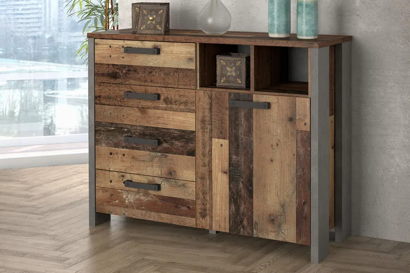 Cadle Byrå 107 cm - Brun/Grå - Förvaring - Förvaringsmöbler - Byrå