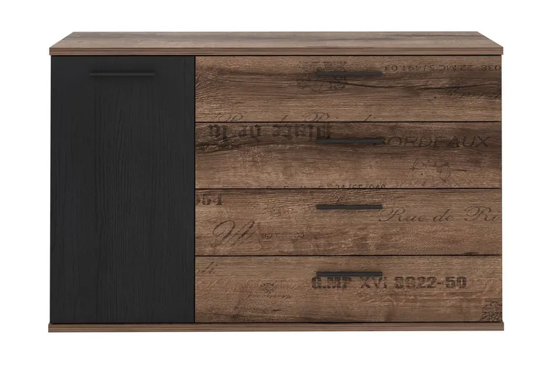 Cannop Byrå 125 cm - Brun/Svart - Förvaring - Förvaringsmöbler - Byrå