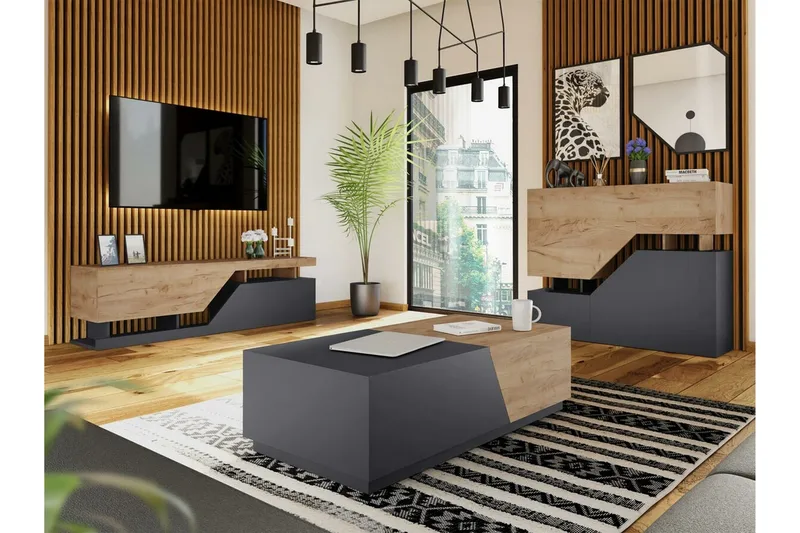 Carbost Highboard Anthracite - Förvaring - Förvaringsmöbler - Byrå