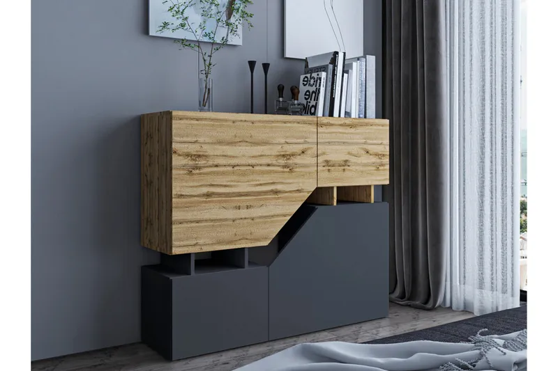 Carbost Highboard NO_BRAND Anthracite - Förvaring - Förvaringsmöbler - Byrå