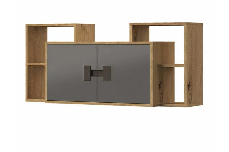 Castlebay Highboard Grey High Gloss