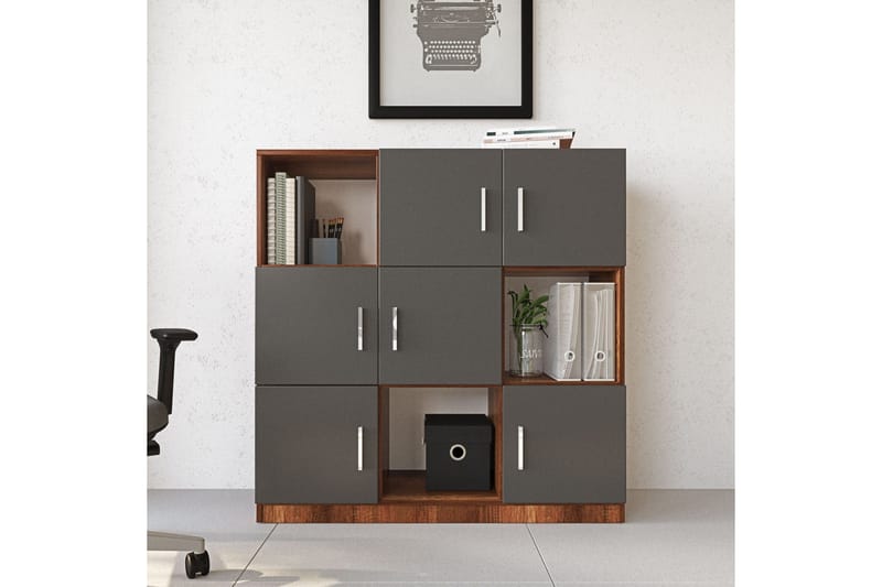 Celtigar Highboard 38x120 cm - Teak/Antracit - Förvaring - Förvaringsmöbler - Byrå