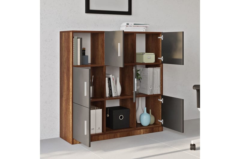 Celtigar Highboard 38x120 cm - Teak/Antracit - Förvaring - Förvaringsmöbler - Byrå