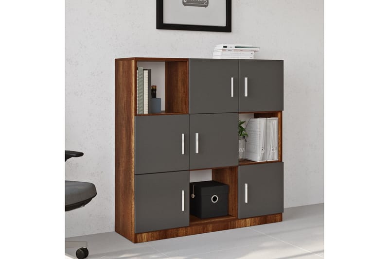 Celtigar Highboard 38x120 cm - Teak/Antracit - Förvaring - Förvaringsmöbler - Byrå