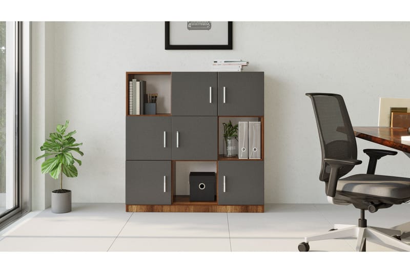 Celtigar Highboard 38x120 cm - Teak/Antracit - Förvaring - Förvaringsmöbler - Byrå