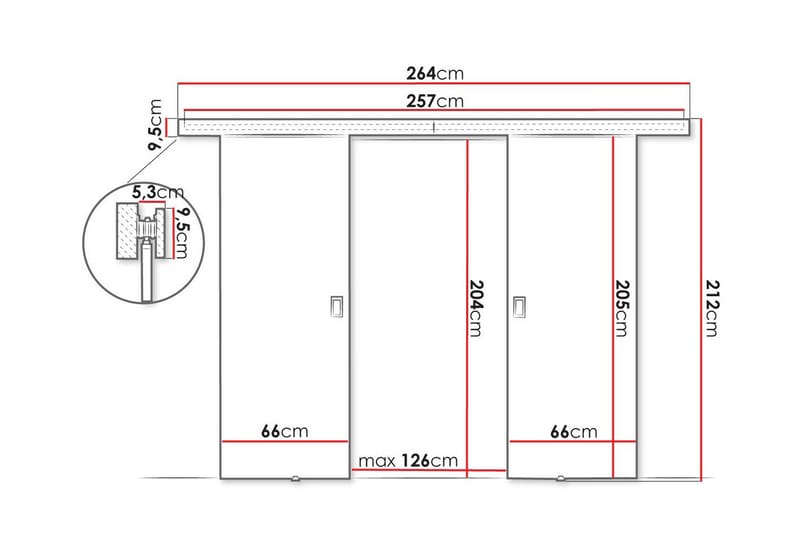 Clonmore Skjutdörr - Brun - Förvaring - Sko- & klädförvaring - Garderober & garderobssystem