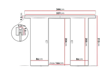 Clonmore Skjutdörr - Grafitgrå - Förvaring - Sko- & klädförvaring - Garderober & garderobssystem
