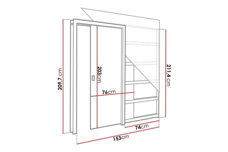 Clonmore Skjutdörr Mörkbrun - Förvaring - Sko- & klädförvaring - Garderober & garderobssystem