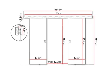 Clonmore Skjutdörr - Svart - Förvaring - Sko- & klädförvaring - Garderober & garderobssystem