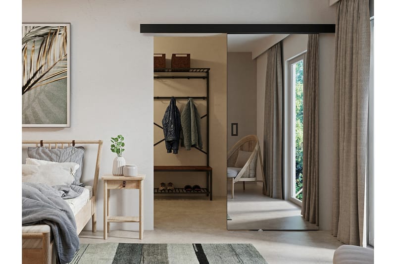 Clonmore Skjutdörr Svart - Förvaring - Sko- & klädförvaring - Garderober & garderobssystem