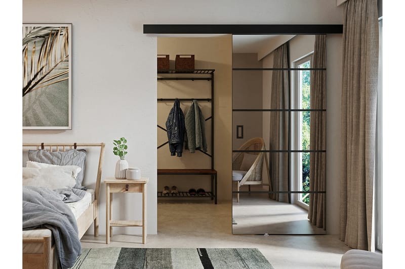 Clonmore Skjutdörr Svart - Förvaring - Sko- & klädförvaring - Garderober & garderobssystem