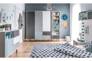 Concept Byrå Vit/Mörkgrå/Blå - VOX - Förvaring - Förvaringsmöbler - Byrå
