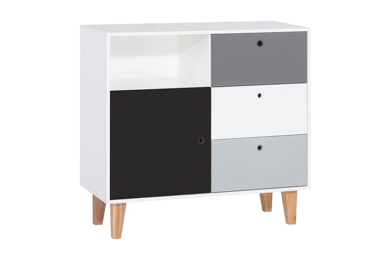 Concept Byrå Vit/Mörkgrå/Svart, VOX