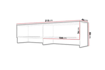 Concept Pro Förvaringsskåp 215x46x58 cm - Förvaring - Förvaringsmöbler - Byrå