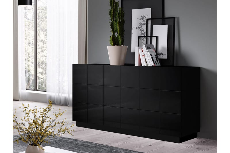 CONDAC Byrå 138 cm Hög Svart - Byrå