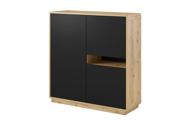CORNLIUS Highboard 121x126 cm Brun/Svart - Förvaring - Förvaringsmöbler - Byrå