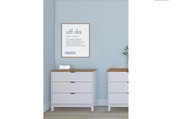 Crotone Byrå 76x39 cm 3 Lådor - Vit - Förvaring - Förvaringsmöbler - Byrå