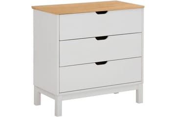 Crotone Byrå 76x39 cm 3 Lådor - Vit - Förvaring - Förvaringsmöbler - Byrå