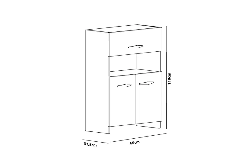 Decorotika Förvaringsskåp - Vit - Förvaring - Förvaringsmöbler - Byrå