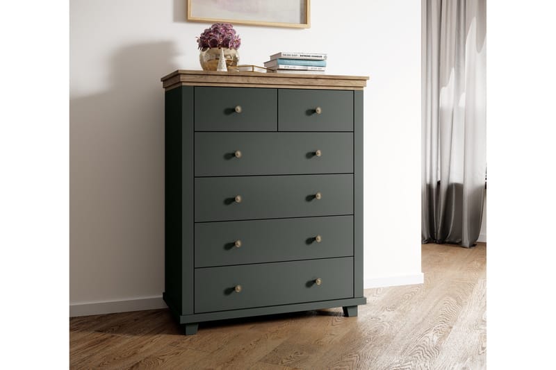 Doade Byrå 171 cm - Grön|Natur - Förvaring - Förvaringsmöbler - Byrå