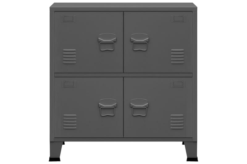 Dokumentskåp industriell antracit 75x40x80 cm stål - Grå - Förvaring - Förvaringsmöbler - Byrå