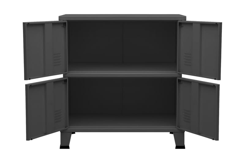 Dokumentskåp industriell antracit 75x40x80 cm stål - Grå - Förvaring - Förvaringsmöbler - Byrå
