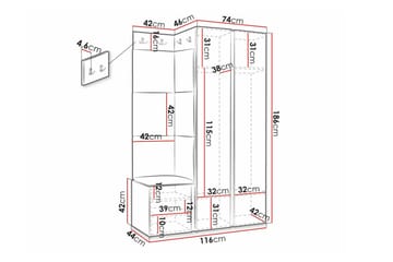 Dunvegan Highboard Black - Förvaring - Förvaringsmöbler - Byrå