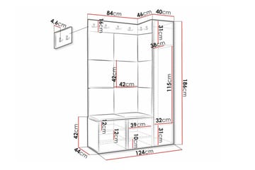 Dunvegan Highboard Black - Förvaring - Förvaringsmöbler - Byrå