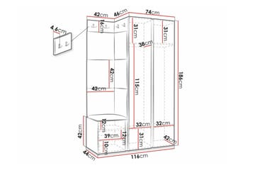 Dunvegan Highboard Black - Förvaring - Förvaringsmöbler - Byrå
