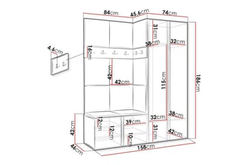 Dunvegan Highboard - Brun - Förvaring - Förvaringsmöbler - Byrå