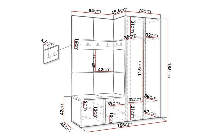 Dunvegan Highboard - Brun - Förvaring - Förvaringsmöbler - Byrå