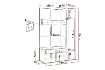 Dunvegan Highboard - Brun - Förvaring - Förvaringsmöbler - Byrå