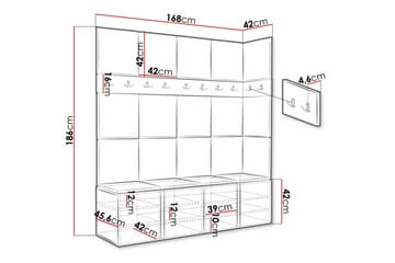 Dunvegan Highboard - Brun - Förvaring - Förvaringsmöbler - Byrå