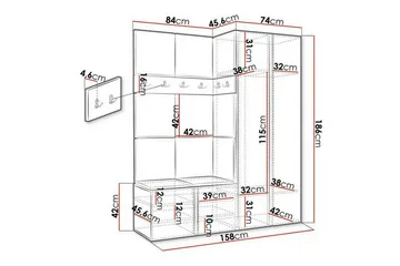 Dunvegan Highboard Graphite - Förvaring - Förvaringsmöbler - Byrå