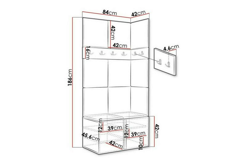 Dunvegan Highboard Graphite - Förvaring - Förvaringsmöbler - Byrå