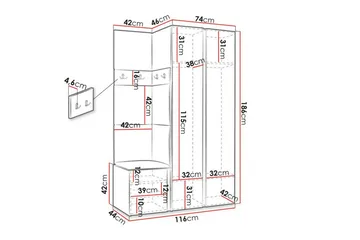 Dunvegan Highboard Graphite - Förvaring - Förvaringsmöbler - Byrå