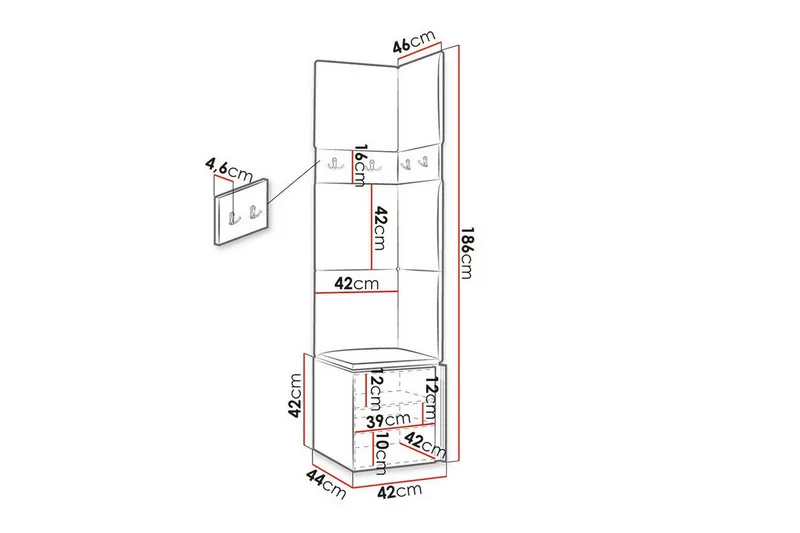 Dunvegan Highboard Graphite - Förvaring - Förvaringsmöbler - Byrå