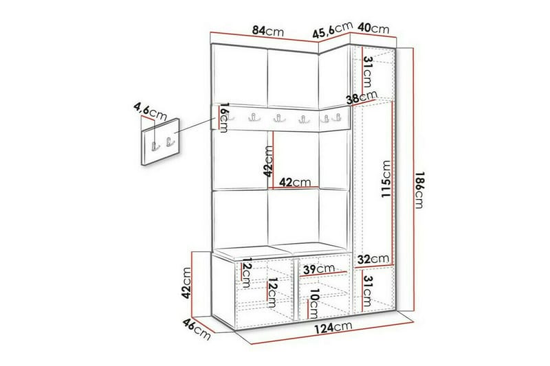 Dunvegan Highboard Graphite - Förvaring - Förvaringsmöbler - Byrå