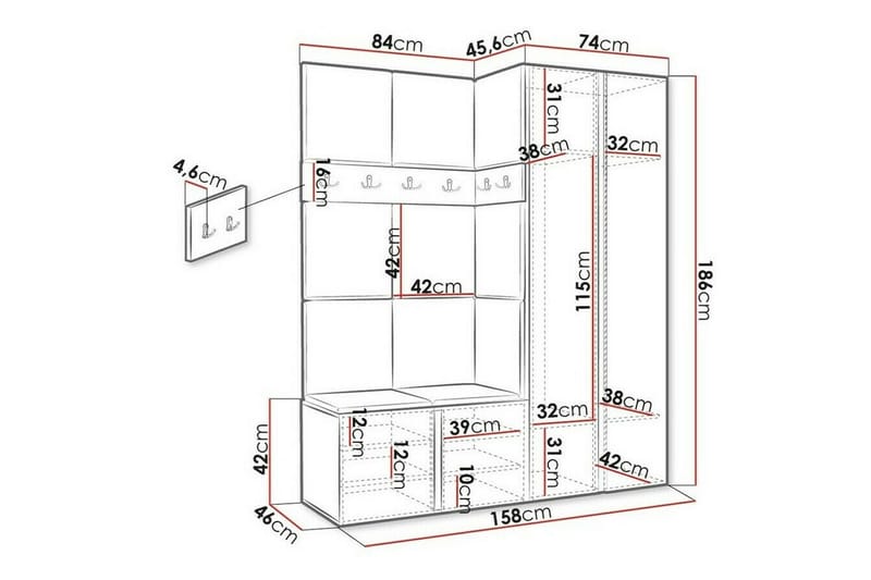 Dunvegan Highboard Graphite - Förvaring - Förvaringsmöbler - Byrå