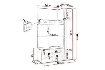 Dunvegan Highboard Graphite - Förvaring - Förvaringsmöbler - Byrå